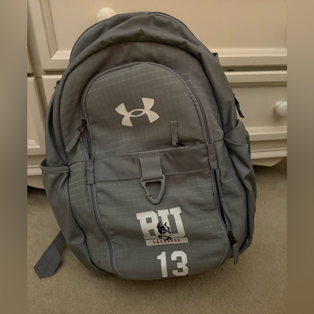Grey Under Armour BU Lacrosse Backpack